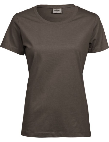 Damen-T-Shirt – Teejays „Sof Tee“ – Schokolade 3XL
