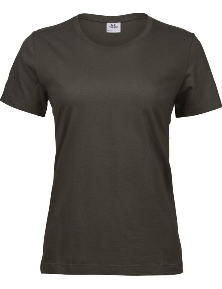 Damen T-Shirt - Teejays ''Sof Tee'' - Dunkeloliv XXL