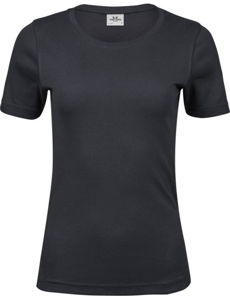 Damen T-Shirt - Teejays Interlock - Dunkelgrau L