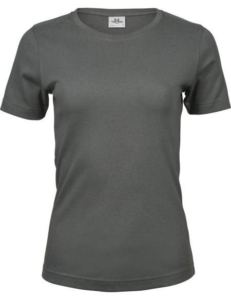 Damen-T-Shirt – Teejays Interlock – Pudergrau L