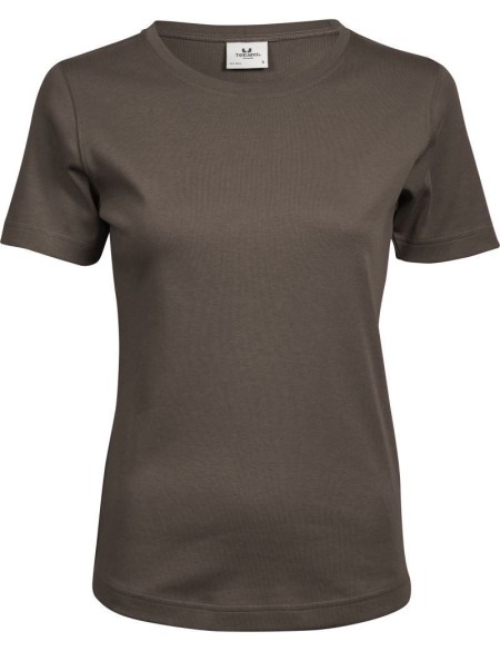 Damen T-Shirt - Teejays Interlock - Chocolate M