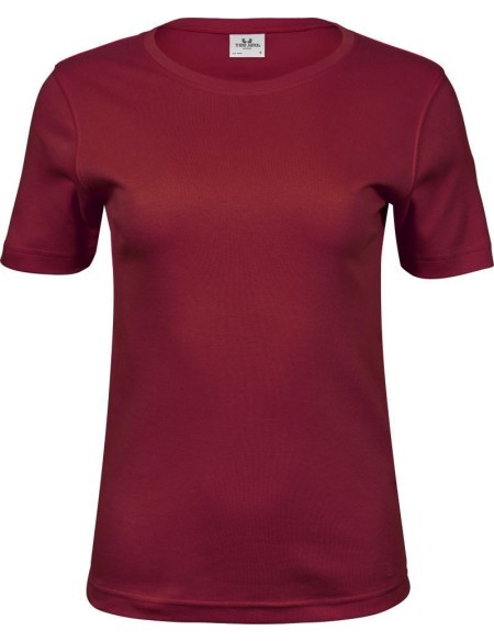 Damen-T-Shirt – Teejays Interlock – Tiefrot XL
