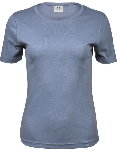 Damen-T-Shirt – Teejays Interlock – Flint Stone L
