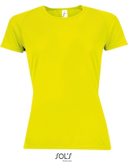 Sport-T-Shirt für Damen SPORTS - neongelb L