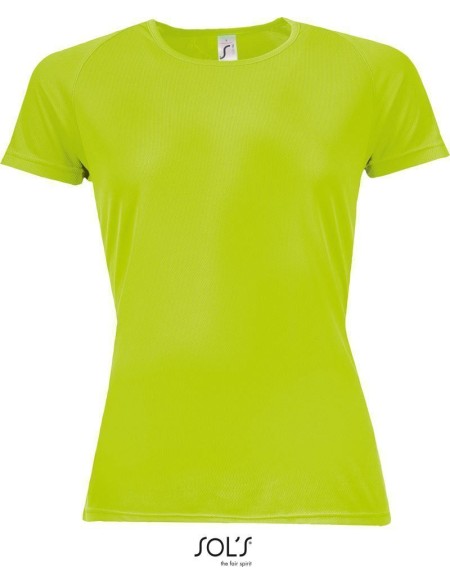 Sport-T-Shirt für Damen SPORTS - neongrün XL