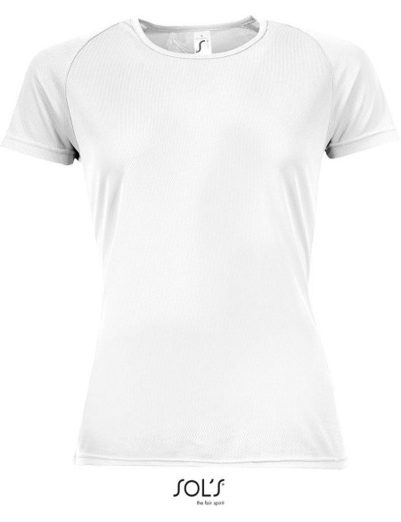 Sport-T-Shirt für Damen SPORTS - Weiß XS