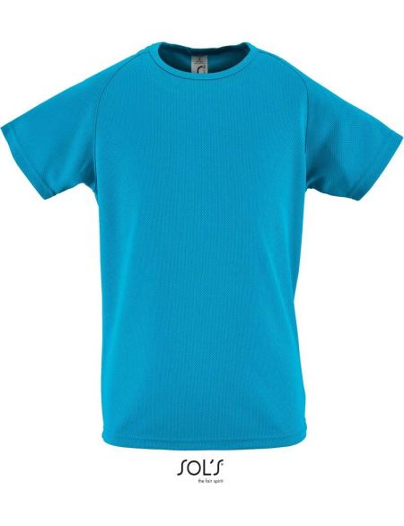Sport-T-Shirt für Kinder – SPORTS – Neonorange