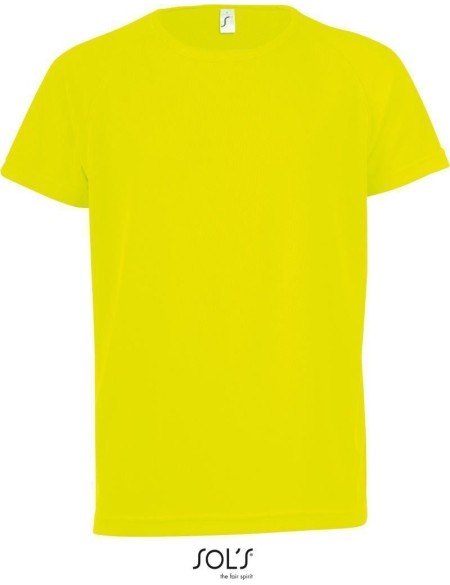 Sport-T-Shirt für Kinder – SPORTS – Neongelb 12 Jahre