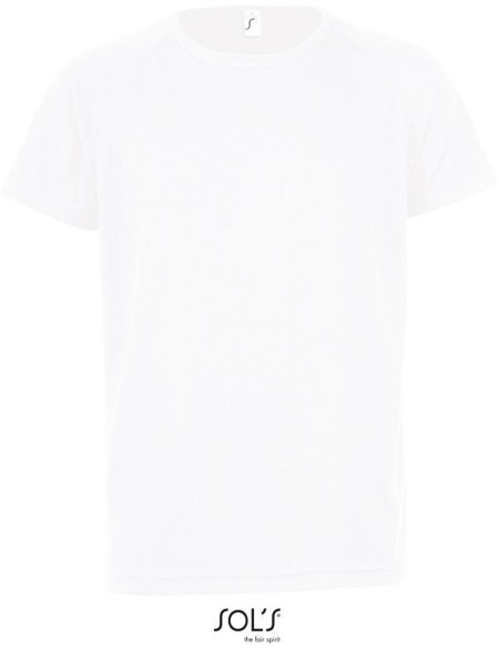 Sport-T-Shirt für Kinder – SPORTS – Weiß 8 Jahre