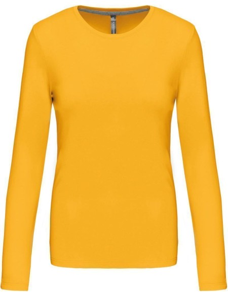 Damen-T-Shirt – Kariban K383 mit langen Ärmeln – Gelb 3XL