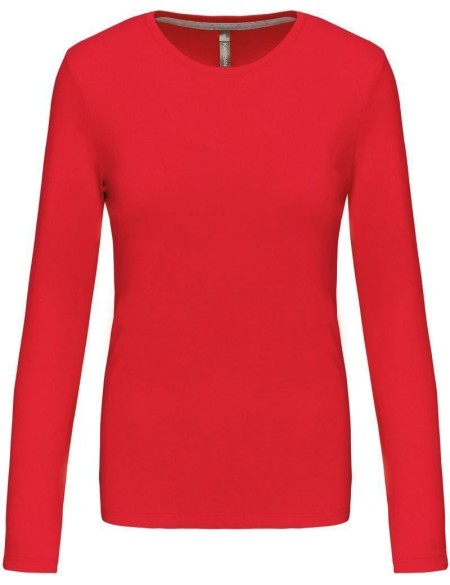 Damen-T-Shirt – Kariban K383 mit langen Ärmeln – Rot XL