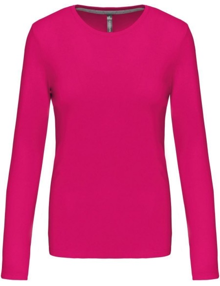 Damen-T-Shirt – Kariban K383 mit langen Ärmeln – Fuchsia XL