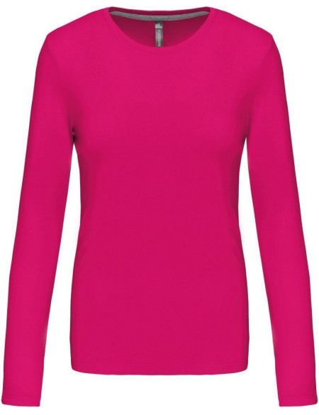 Damen-T-Shirt – Kariban K383 mit langen Ärmeln – Fuchsia 3XL