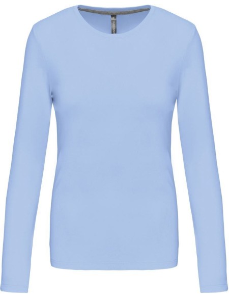 Damen-T-Shirt – Kariban K383 mit langen Ärmeln – Himmelblau M