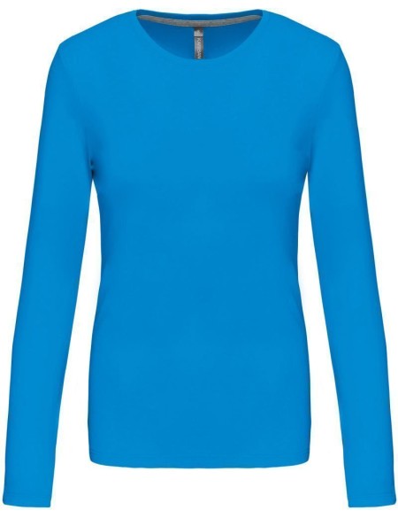 Damen-T-Shirt – Kariban K383 mit langen Ärmeln – Tropisches Blau 3XL