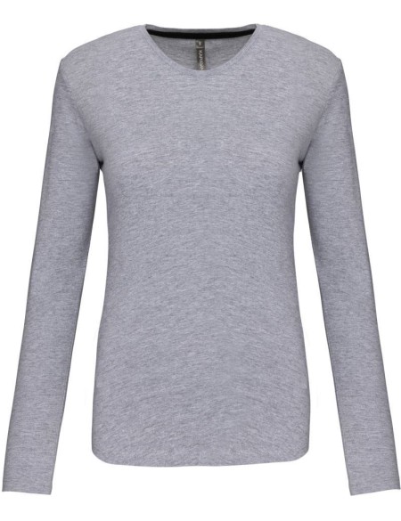 Dámské tričko - Kariban K383 s dlouhým rukávem - Oxford grey XXL
