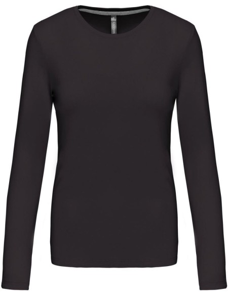 Damen-T-Shirt – Kariban K383 mit langen Ärmeln – Dunkelgrau XL