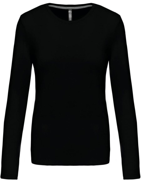 Damen T-Shirt – Kariban K383 Langarm – Schwarz S