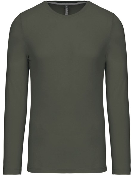 Herren-T-Shirt – Kariban K359 Langarm – Dunkelkhaki L