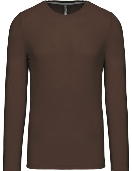 Herren-T-Shirt – Kariban K359 mit langen Ärmeln – Schokolade 4XL