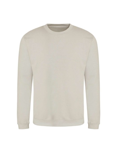 Unisex mikina bez kapuce JustHoods - Natural stone XL