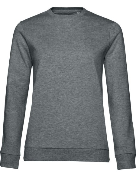 Damen-Sweatshirt ohne Kapuze #Set In - Heather mittelgrau S