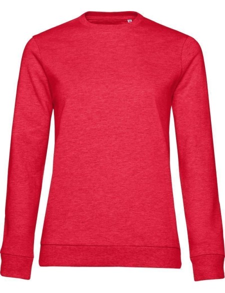 Damen-Sweatshirt ohne Kapuze #Set In - Heather red XXL