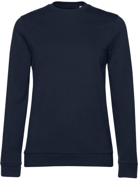 Damen-Sweatshirt ohne Kapuze #Set In - Marineblau L