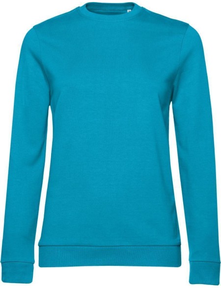 Damen-Sweatshirt ohne Kapuze #Set In - Hawaiiblau L