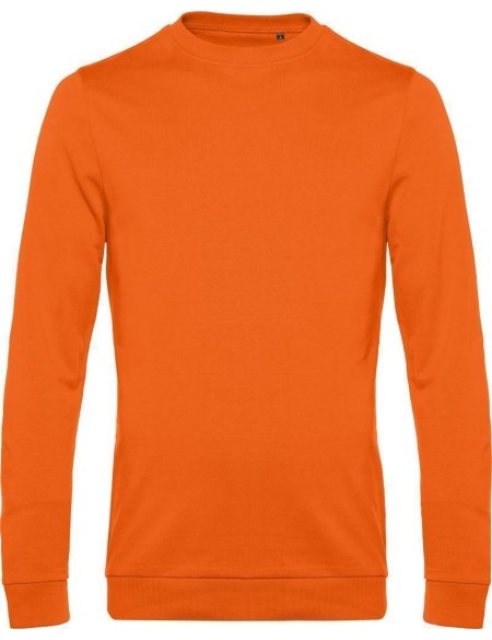 Herren-Sweatshirt ohne Kapuze #Set in - Reinorange 3XL