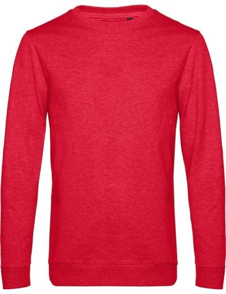 Herren-Sweatshirt ohne Kapuze #Set in - Heather red XXL