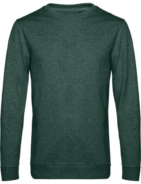 Herren-Sweatshirt ohne Kapuze #Set in - Heather dunkelgrün XL
