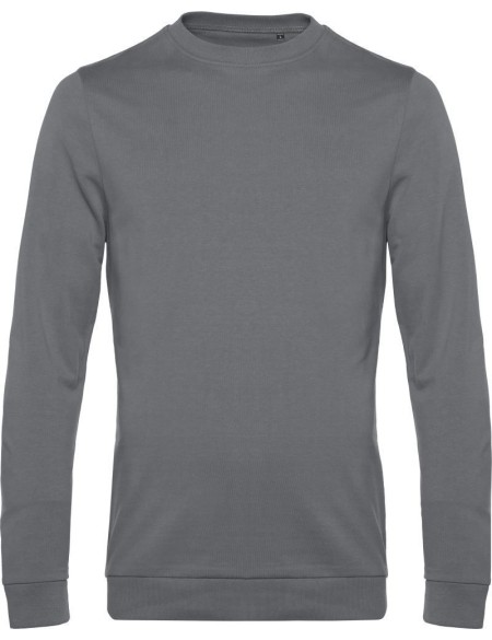 Herren-Sweatshirt ohne Kapuze #Set in - Elefantengrau L