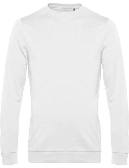 Herren-Sweatshirt ohne Kapuze #Set in - Weiß 4XL