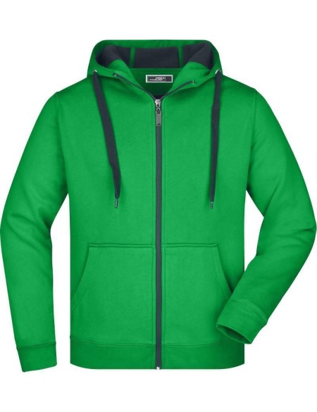 Herren-Sweatshirt Doubleface JN355 – Farngrün/Graphit XL