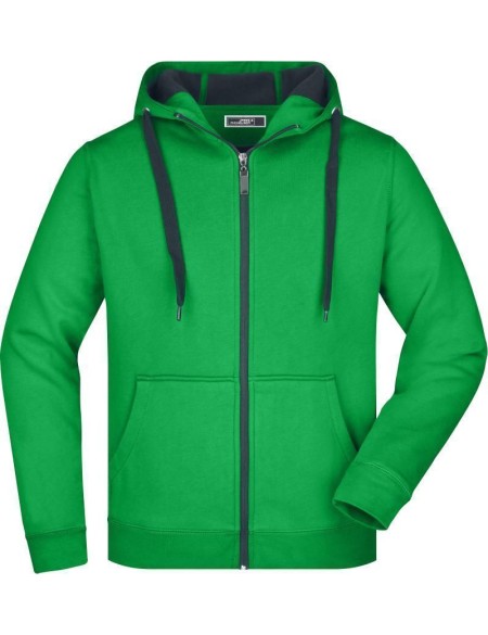 Herren-Sweatshirt Doubleface JN355 – Farngrün/Graphit XXL