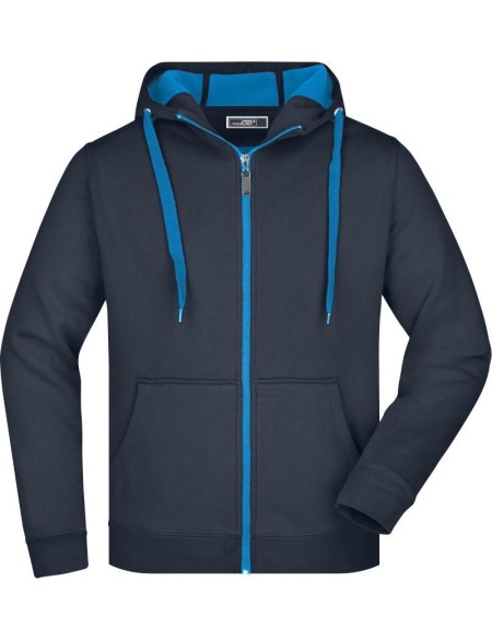 Herren-Sweatshirt Doubleface JN355 - Marine/Aqua S