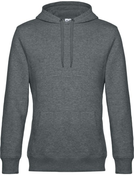 Herren-Kapuzenpullover KING Hooded - Heather mittelgrau XS