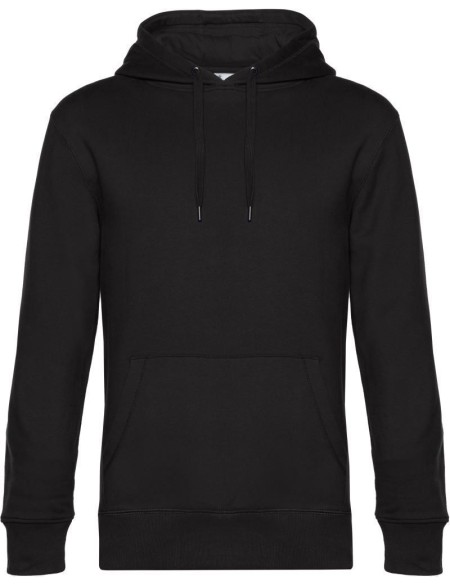 Herren-Kapuzenpullover KING Hooded - Schwarz pur 4XL