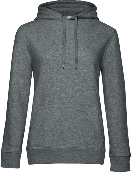 Damen Kapuzenpullover KING Hooded - Heather mittelgrau L