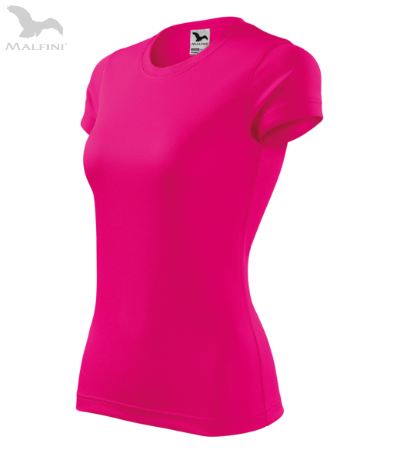 Damen-Sport-T-Shirt FANTASY - Neonrosa XXL
