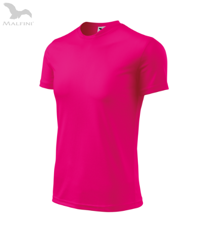 Kinder-Sport-T-Shirt FANTASY - Neonrosa 158 cm/12 Jahre