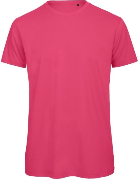 Herren-T-Shirt B+C Inspire T aus Bio-Baumwolle – Fuchsia M
