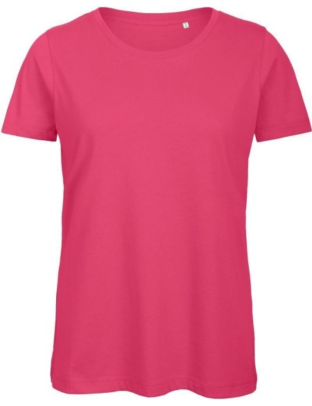 Damen T-Shirt B+C Inspire T aus Bio-Baumwolle - Fuchsia M