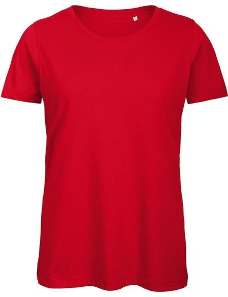 Damen T-Shirt B+C Inspire T aus Bio-Baumwolle - Rot XXL