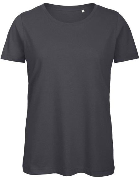 Damen T-Shirt B+C Inspire T aus Bio-Baumwolle - Dunkelgrau XL