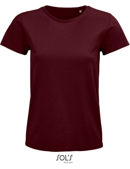 Damen T-Shirt Pioneer - Burgunderrot XXL