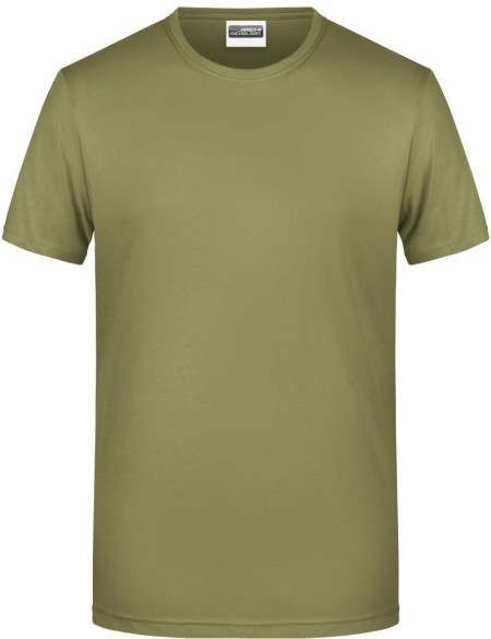 James+Nicholson 8008 Herren-T-Shirt aus Bio-Baumwolle – Khaki XXL