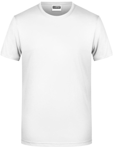James+Nicholson 8008 Herren-T-Shirt aus Bio-Baumwolle – Weiß L