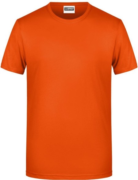 Herren-T-Shirt aus Bio-Baumwolle James+Nicholson 8008 – Dunkelorange M